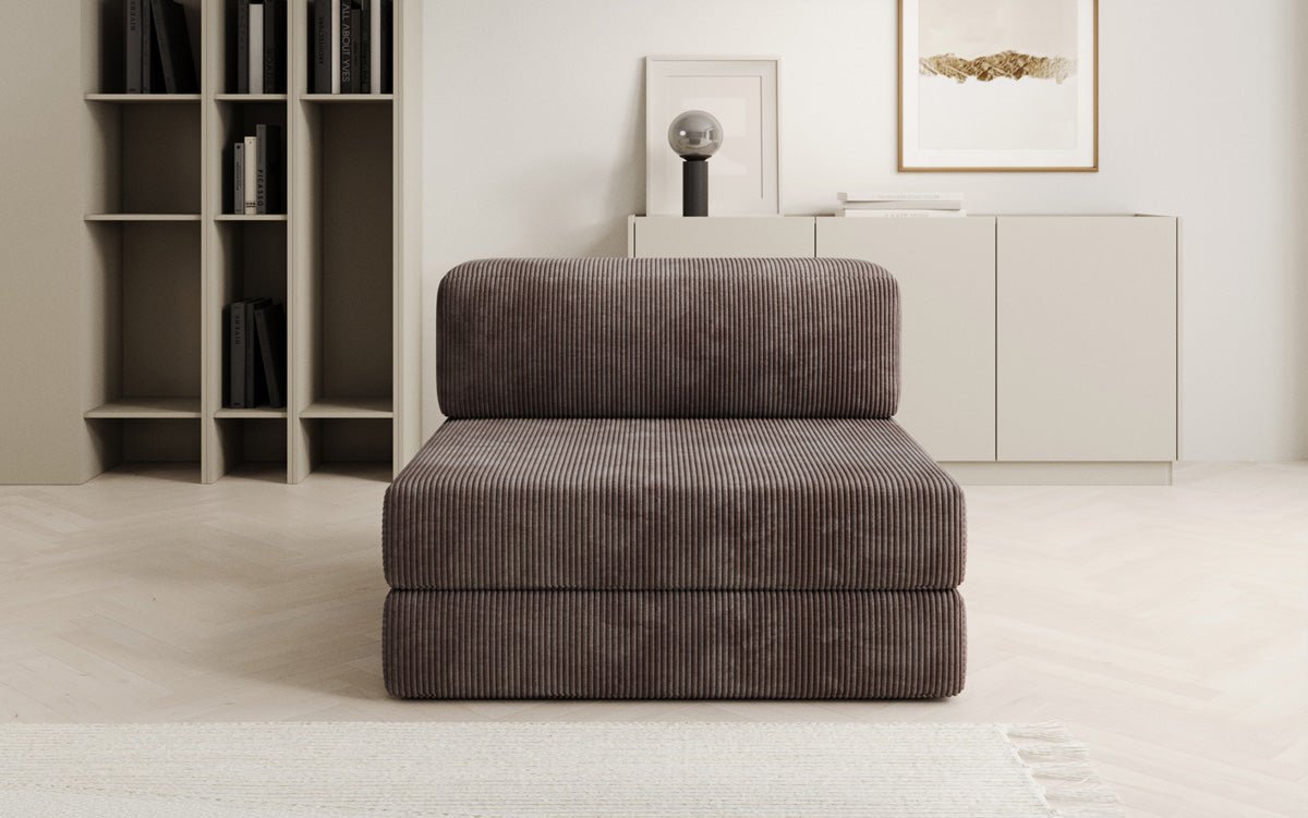 Designer sofa middle module Lazy in Corduroy