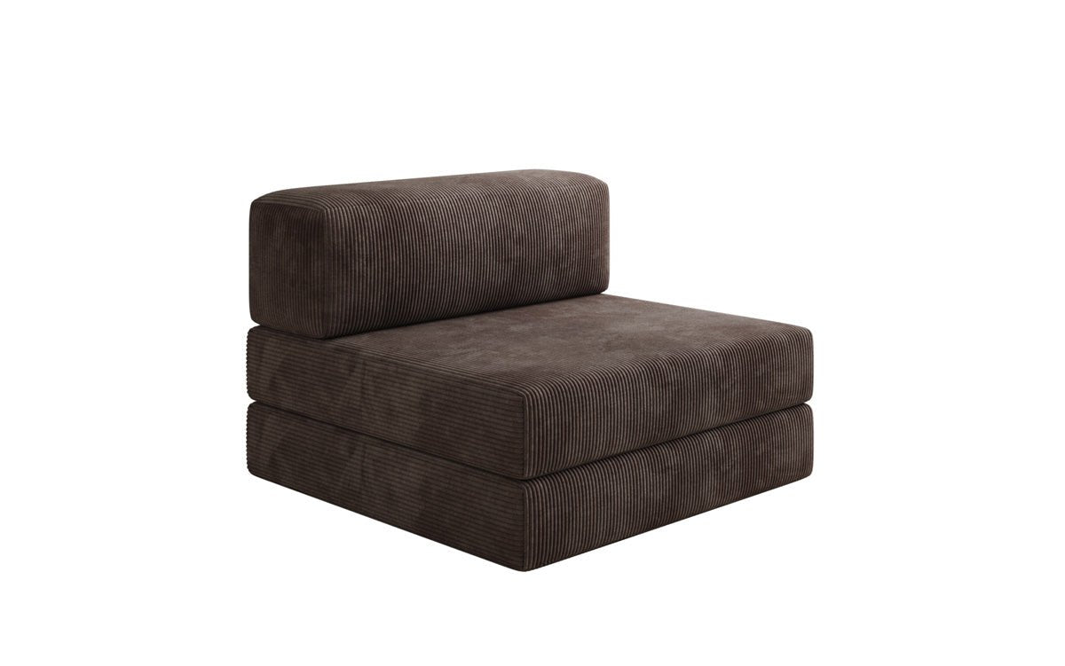 Designer sofa middle module Lazy in Corduroy