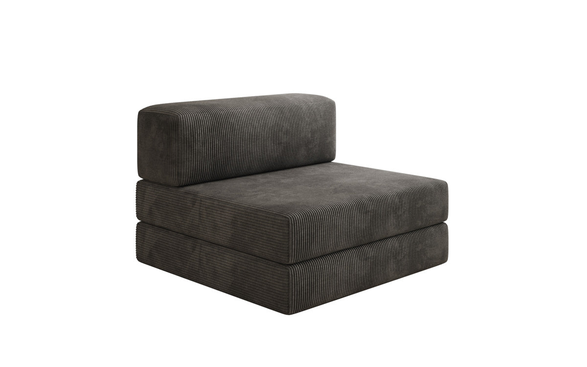 Designer sofa middle module Lazy in Corduroy