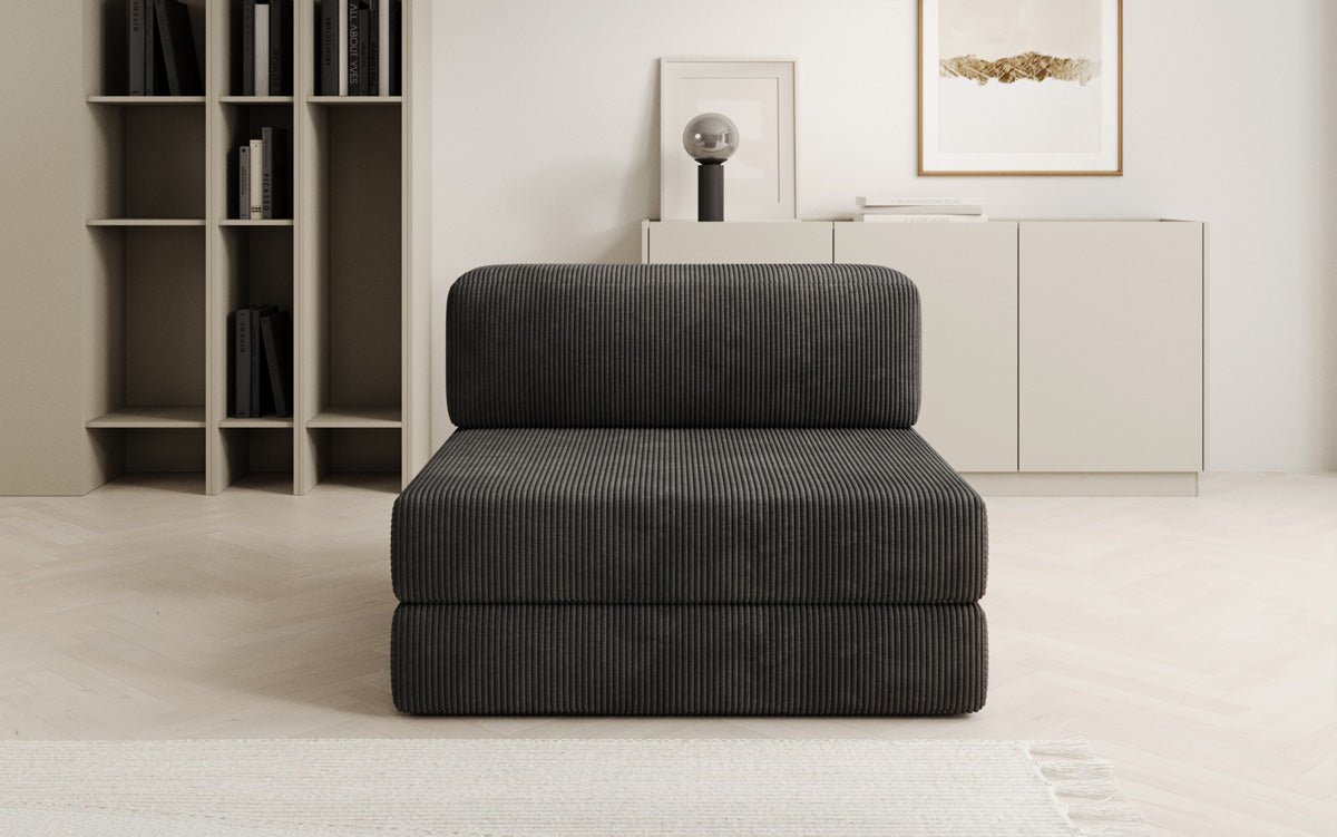 Designer sofa middle module Lazy in Corduroy