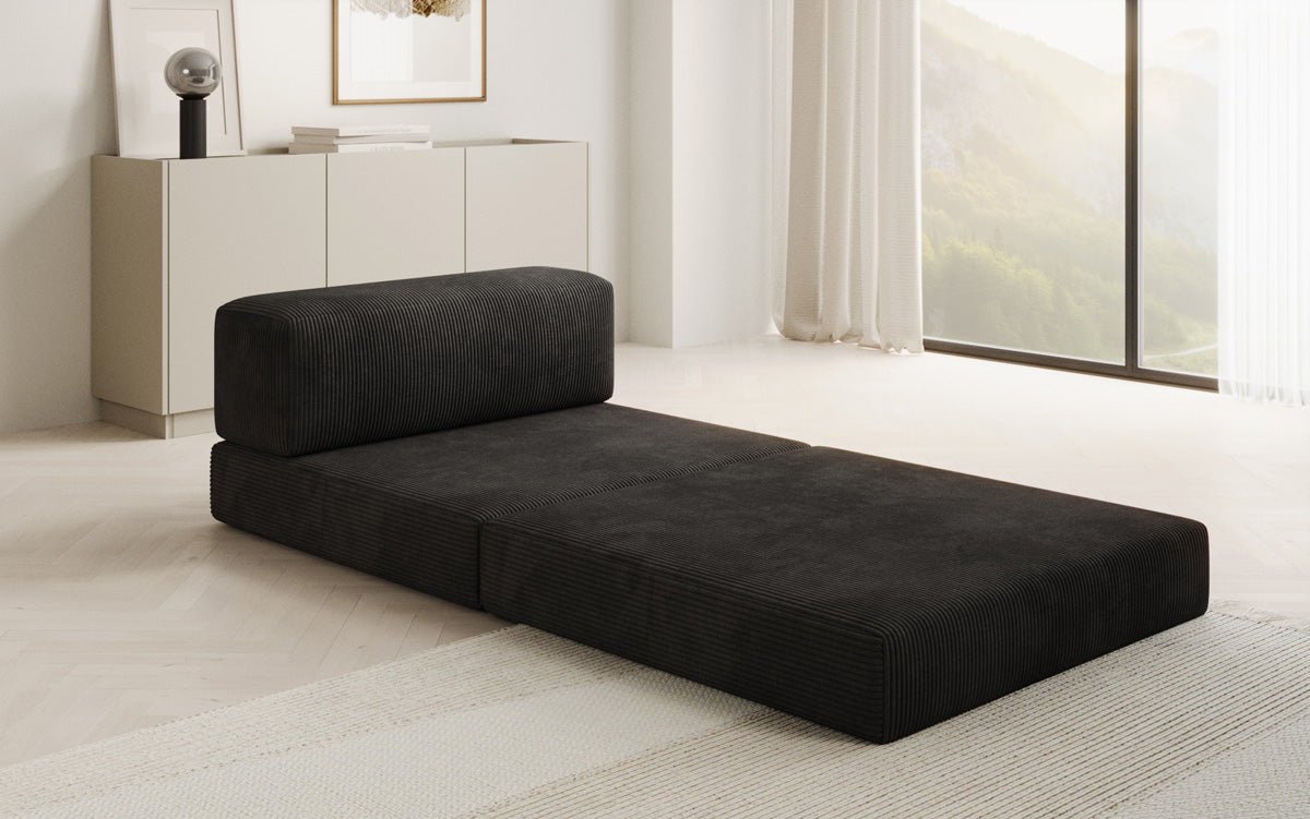 Designer sofa middle module Lazy in Corduroy