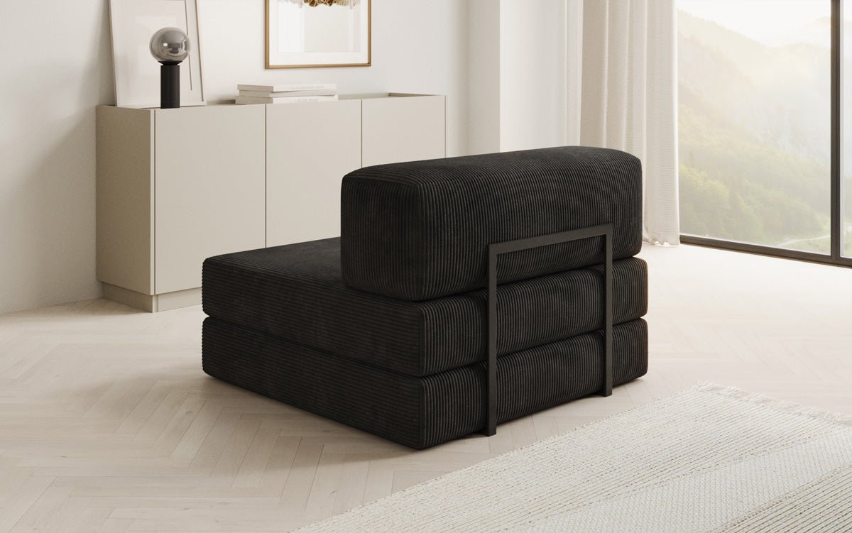 Designer sofa middle module Lazy in Corduroy