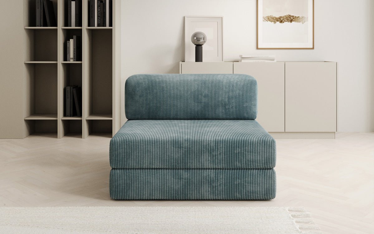 Designer sofa middle module Lazy in Corduroy