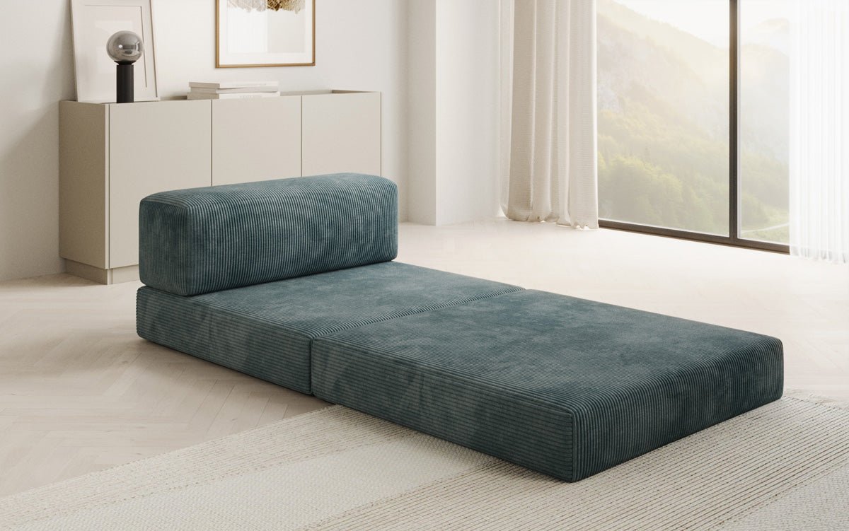 Designer sofa middle module Lazy in Corduroy