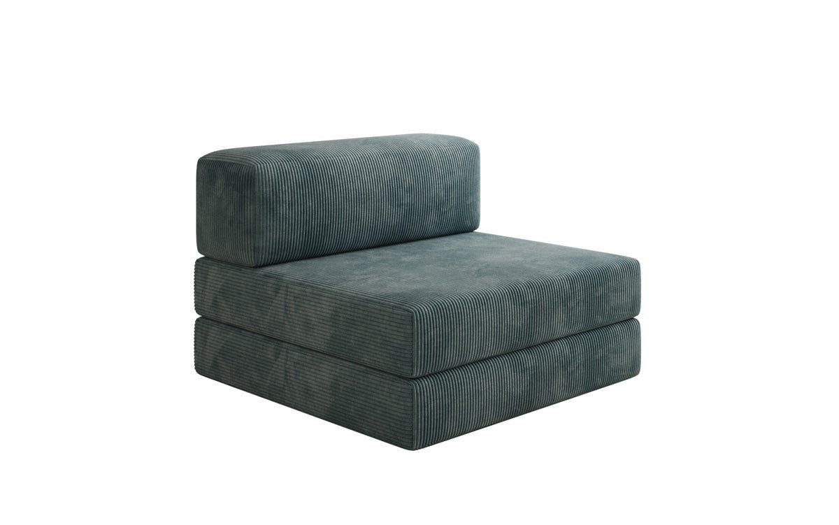 Designer sofa middle module Lazy in Corduroy