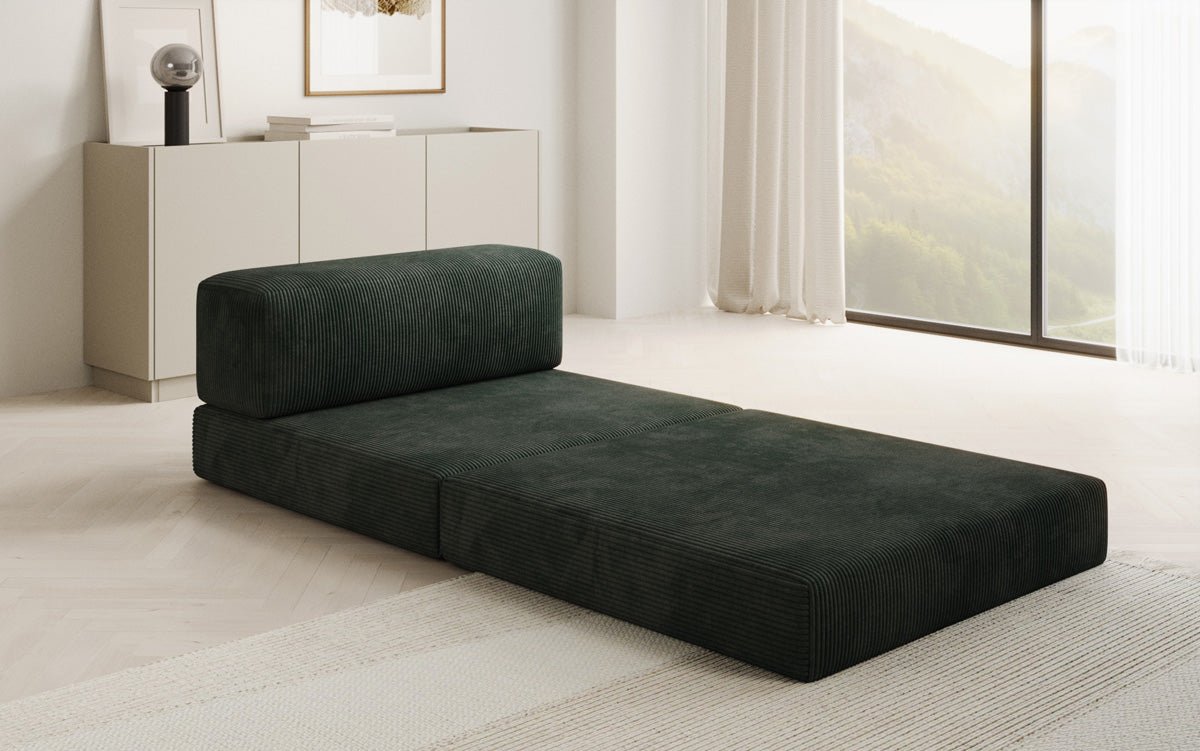 Designer sofa middle module Lazy in Corduroy