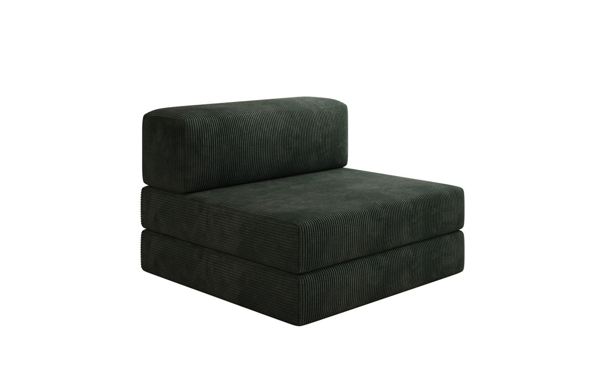 Designer sofa middle module Lazy in Corduroy