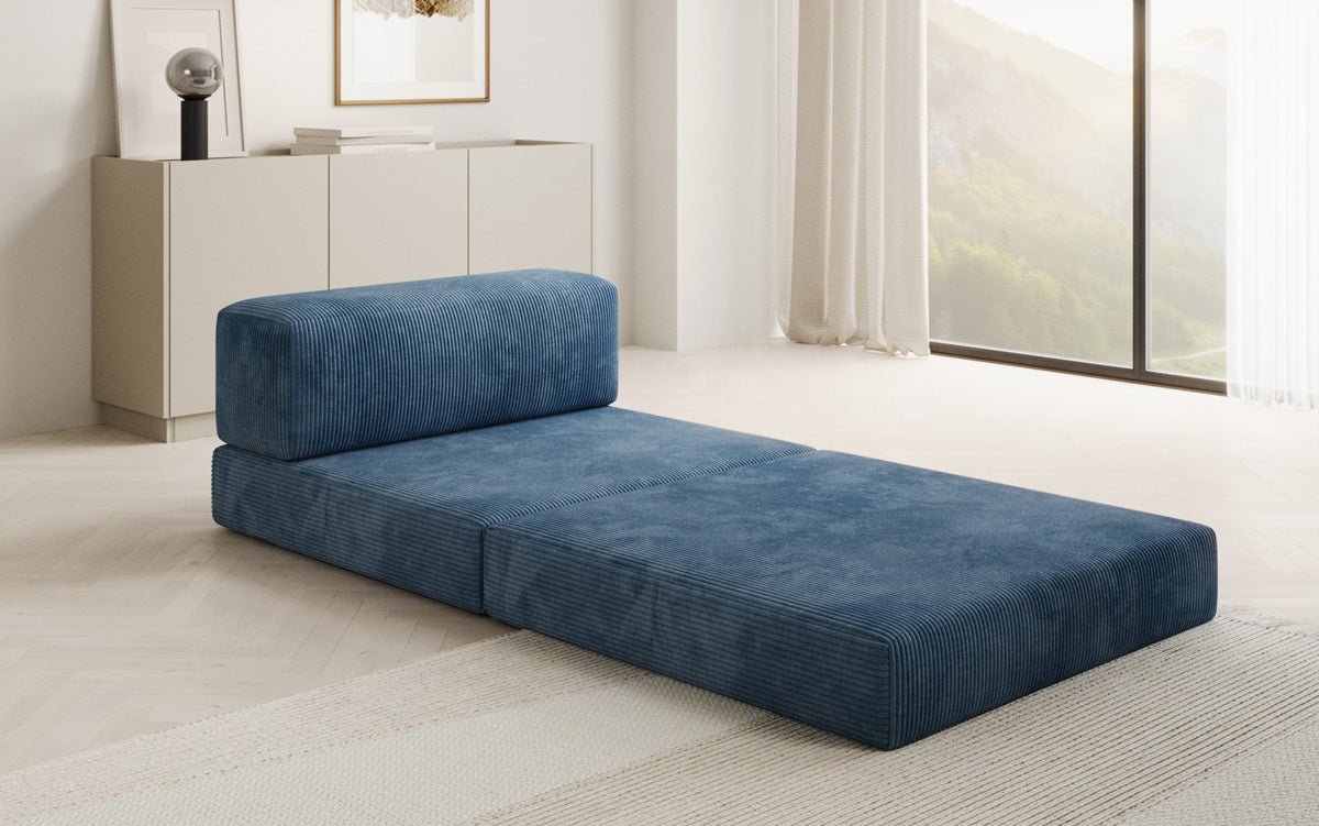 Designer sofa middle module Lazy in Corduroy