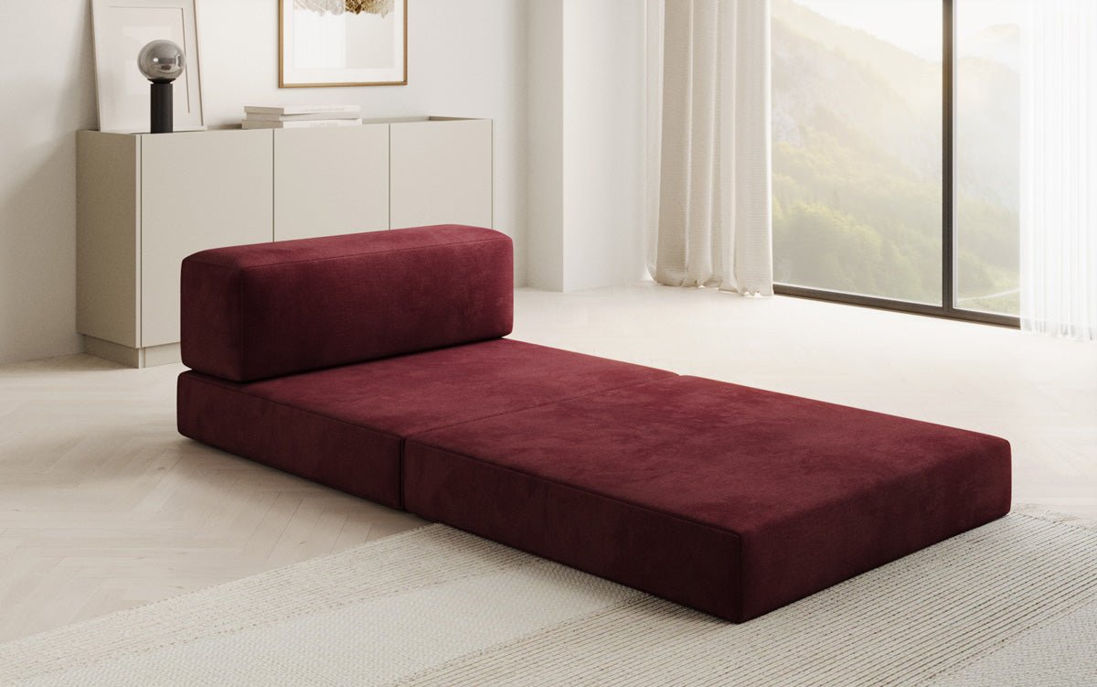 Designer sofa middle module Lazy in velvet