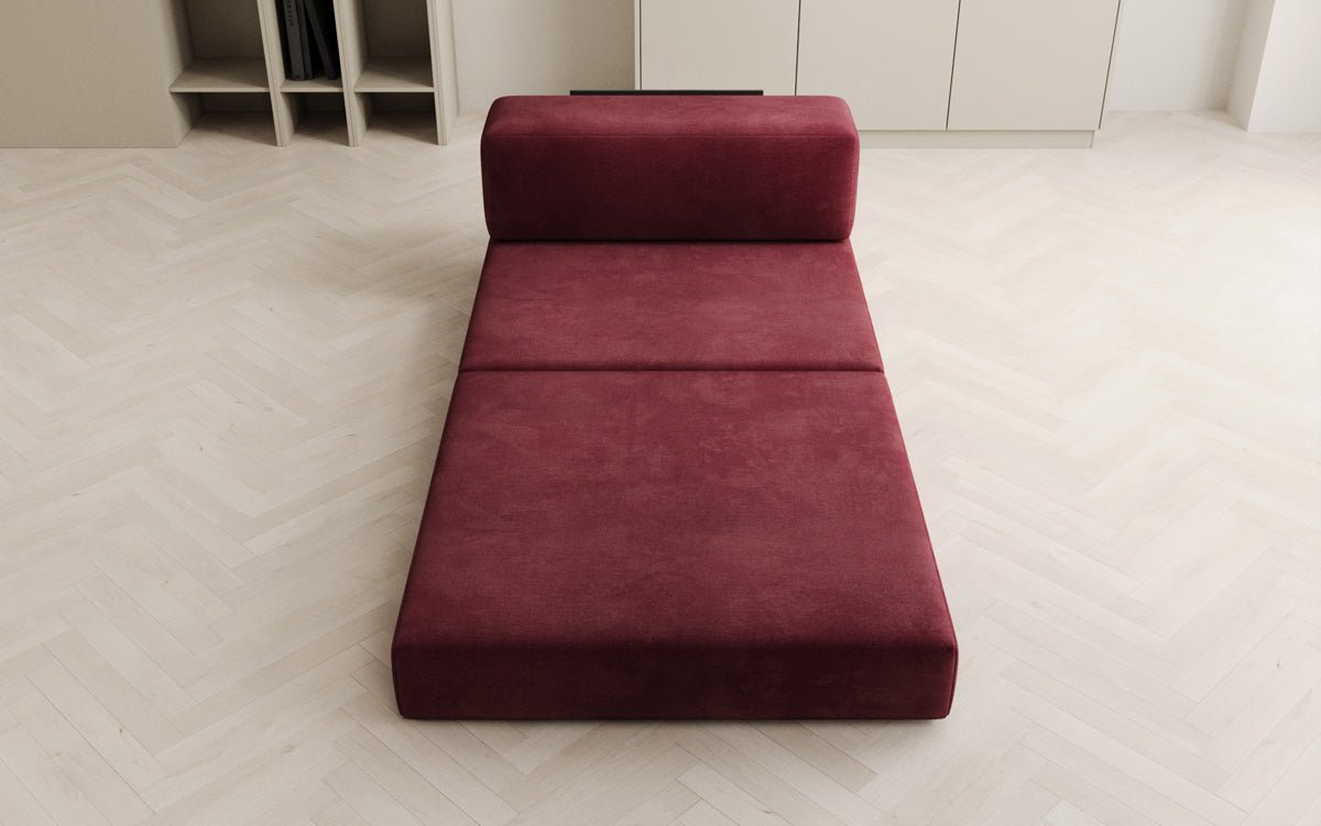 Designer sofa middle module Lazy in velvet