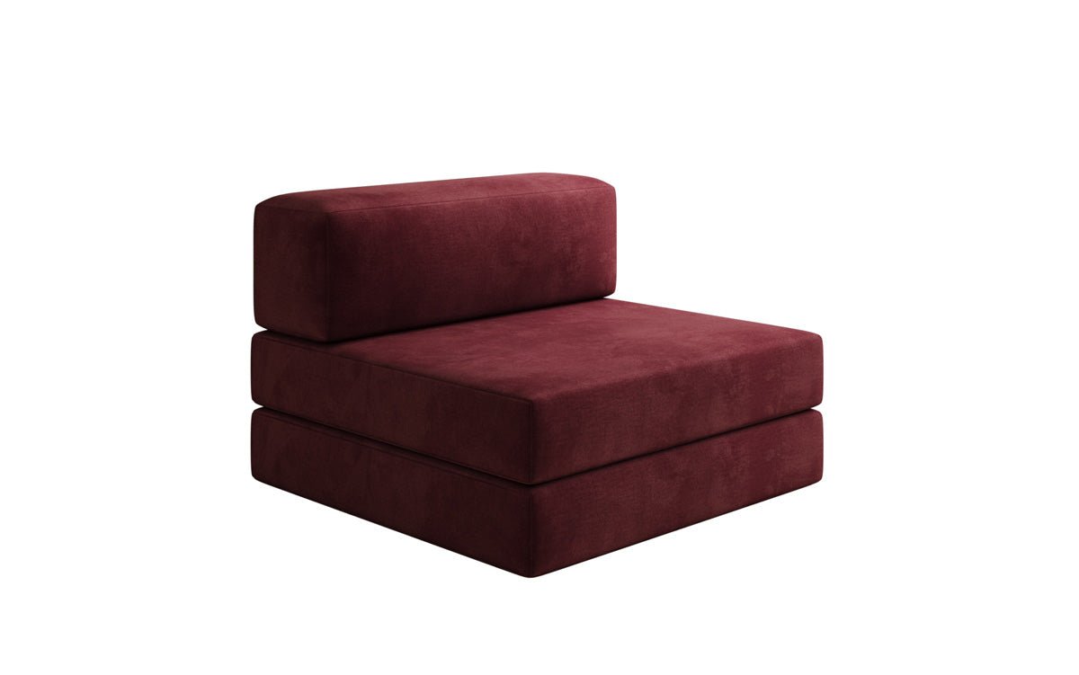 Designer sofa middle module Lazy in velvet