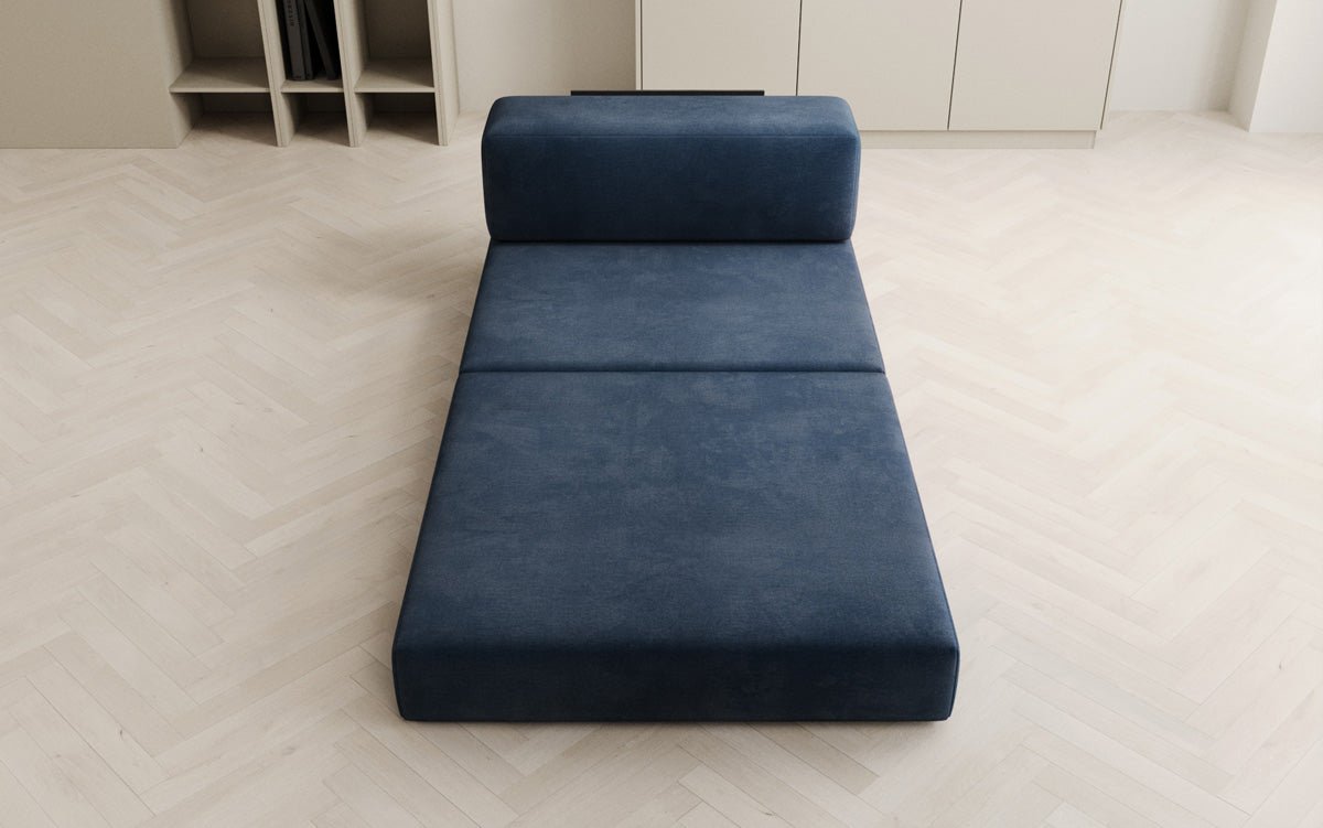 Designer sofa middle module Lazy in velvet