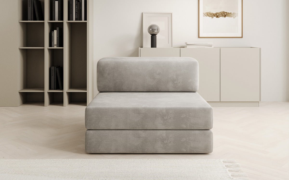 Designer sofa middle module Lazy in velvet