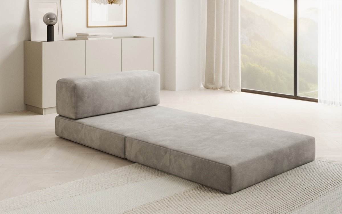 Designer sofa middle module Lazy in velvet