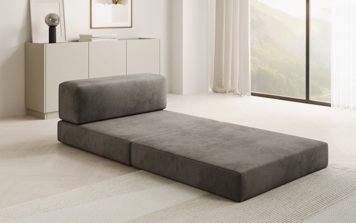 Designer sofa middle module Lazy in velvet