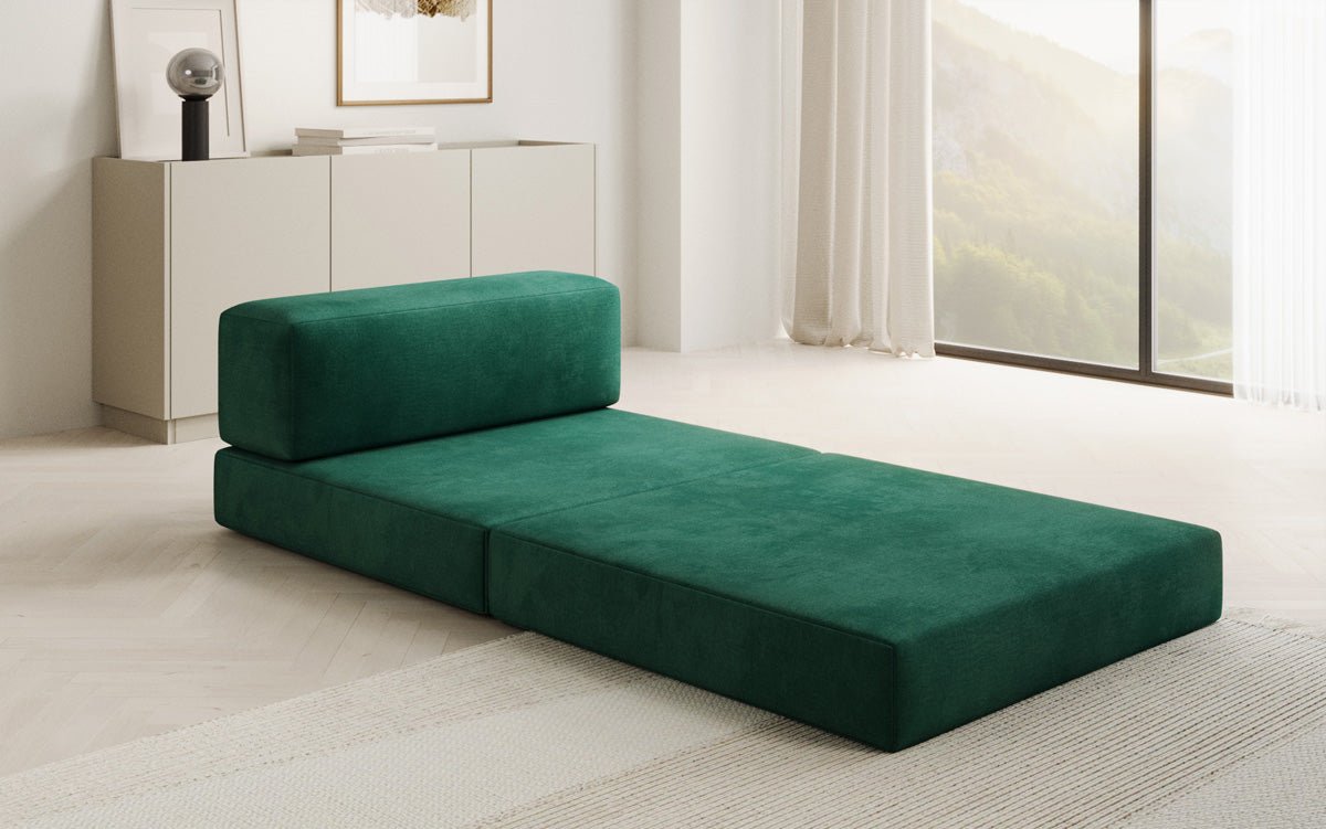 Designer sofa middle module Lazy in velvet
