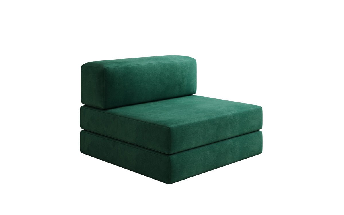 Designer sofa middle module Lazy in velvet