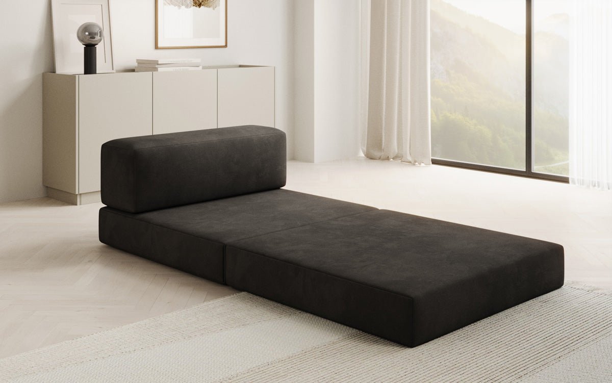 Designer sofa middle module Lazy in velvet