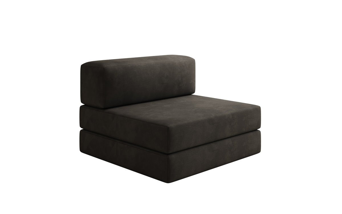 Designer sofa middle module Lazy in velvet