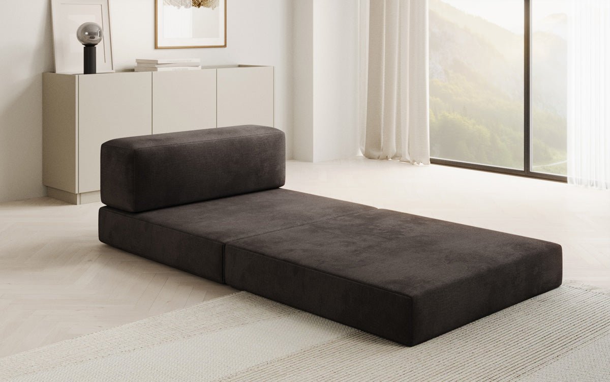Designer sofa middle module Lazy in velvet
