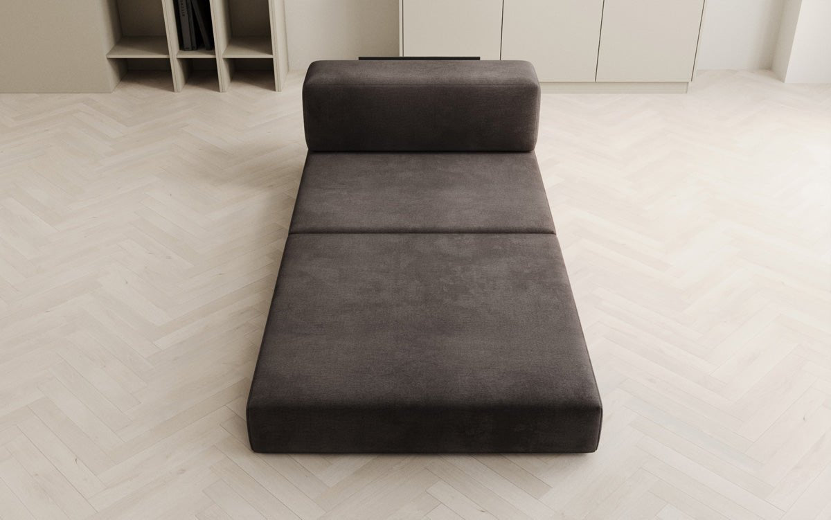 Designer sofa middle module Lazy in velvet