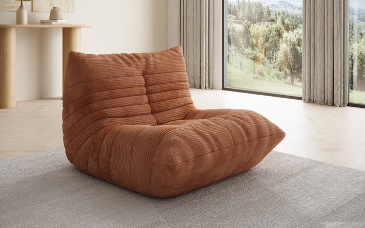 Designer sofa armchair Calmo in Corduroy