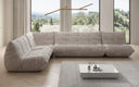 Designer corner sofa living room set Calmo in Corduroy