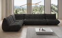 Designer corner sofa living room set Calmo in Corduroy