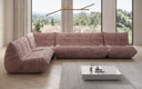 Designer corner sofa living room set Calmo in Corduroy
