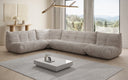 Designer corner sofa living room set Calmo in Corduroy