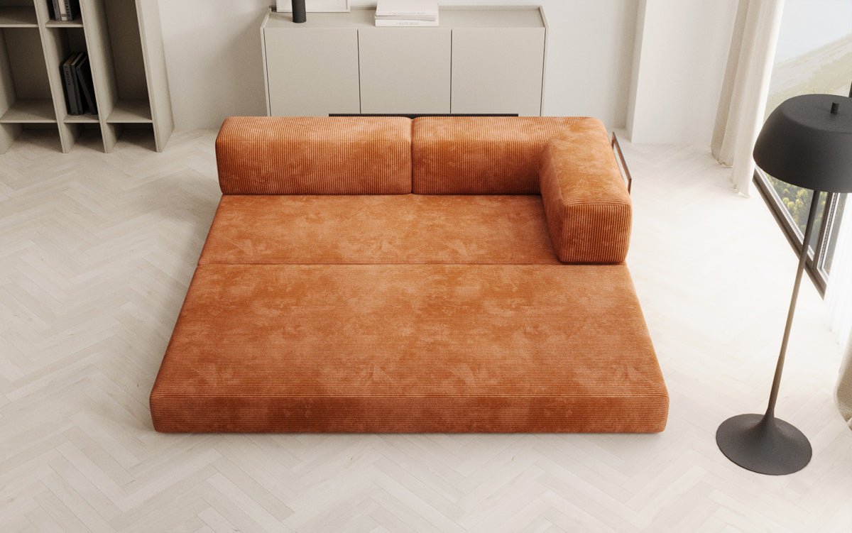 Designer Sofa/Chaise Longue Lazy in Cord