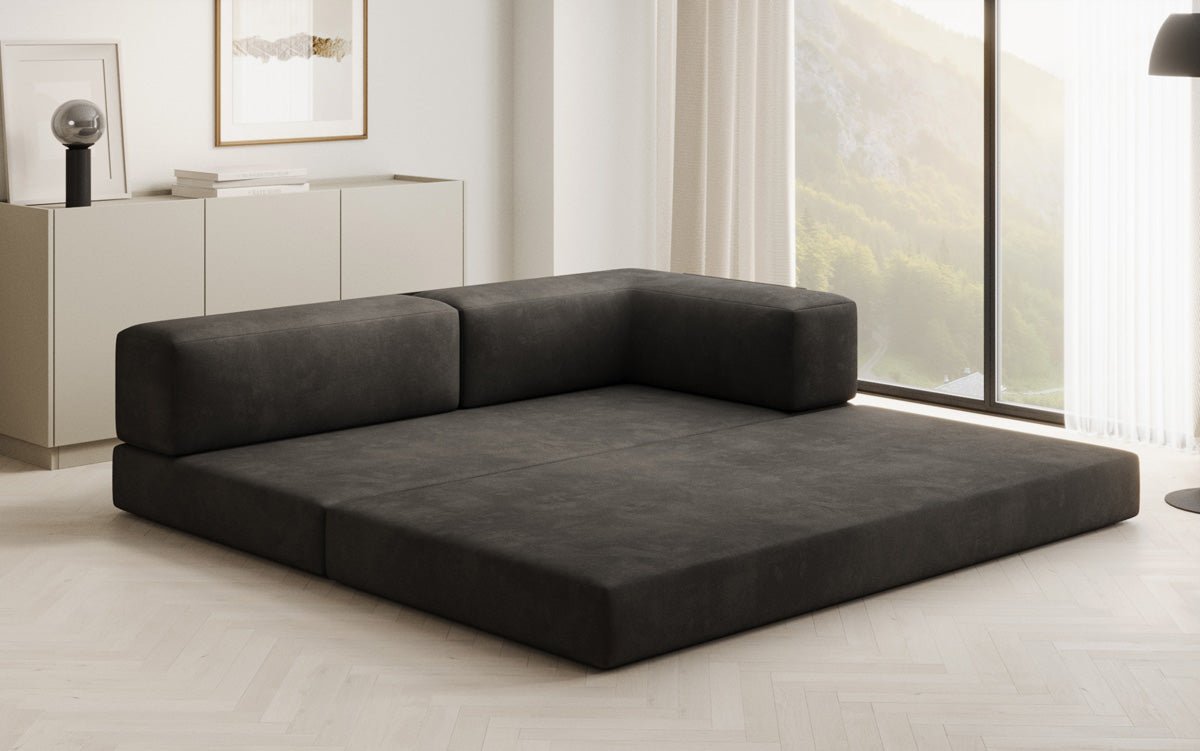 Designer Sofa/Chaise Longue Lazy in Velvet