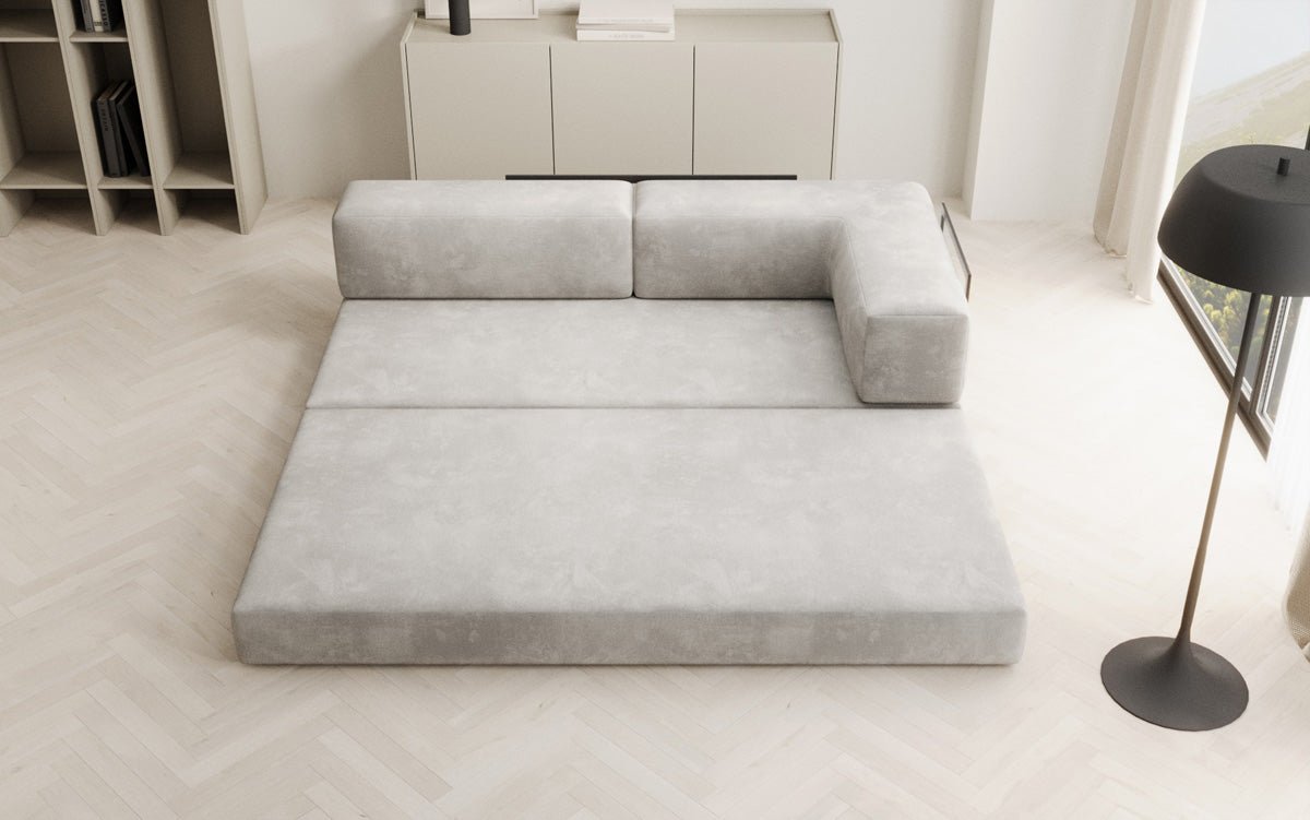 Designer Sofa/Chaise Longue Lazy in Velvet