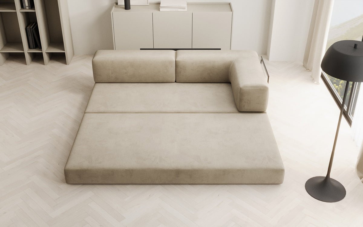 Designer Sofa/Chaise Longue Lazy in Velvet