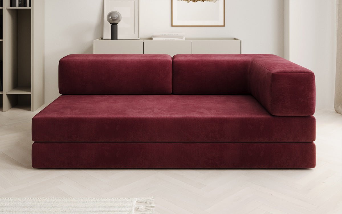 Designer Sofa/Chaise Longue Lazy in Velvet