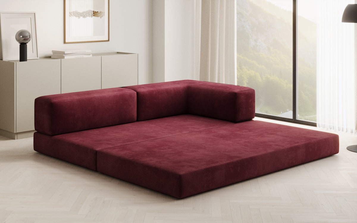 Designer Sofa/Chaise Longue Lazy in Velvet