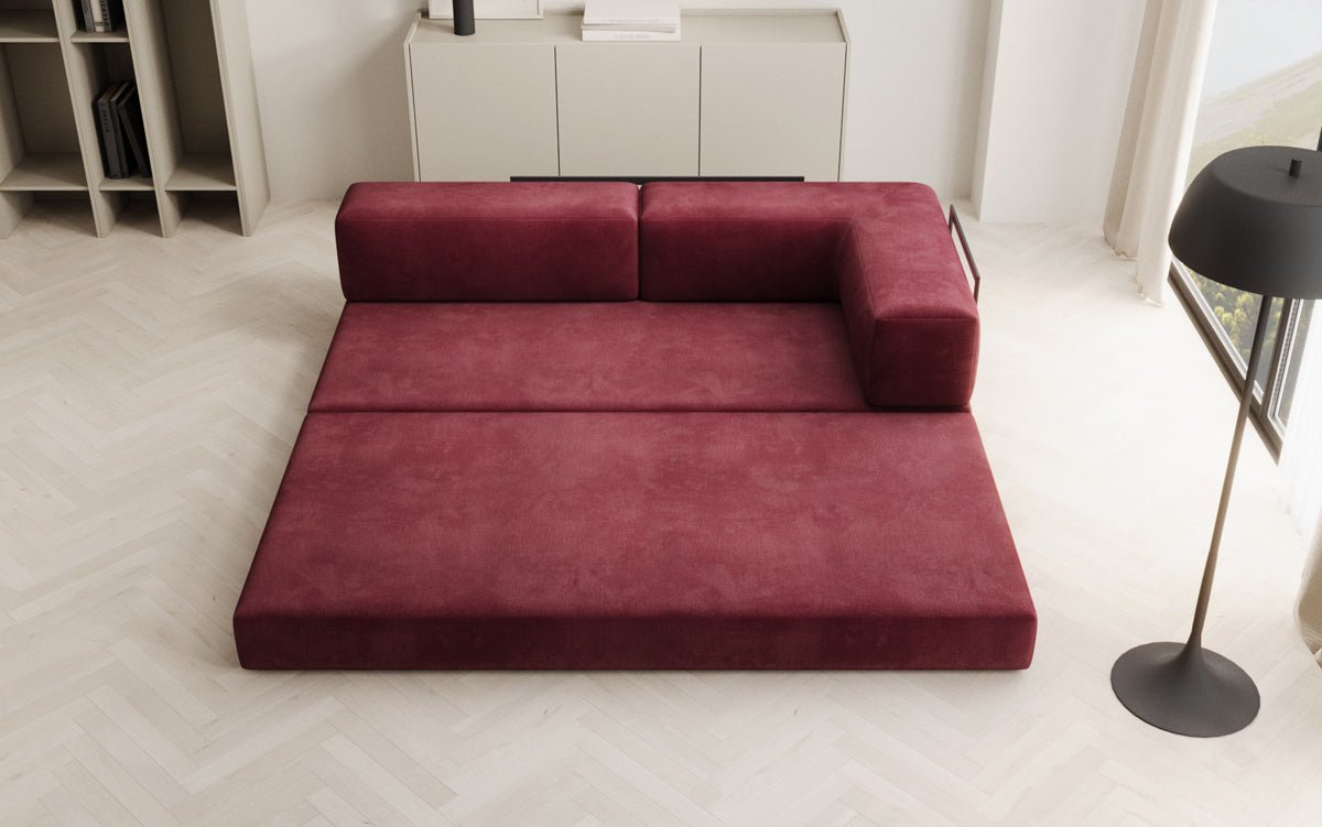 Designer Sofa/Chaise Longue Lazy in Velvet
