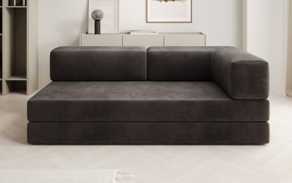 Designer Sofa/Chaise Longue Lazy in Velvet