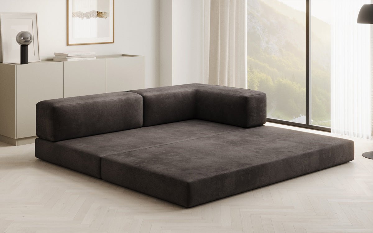 Designer Sofa/Chaise Longue Lazy in Velvet