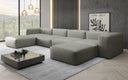Designer U Sofa Snug in Echtleder