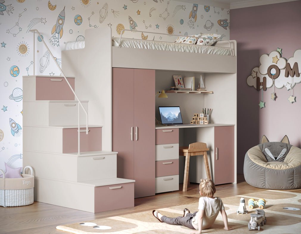 Children's loft bed Dream matte surface