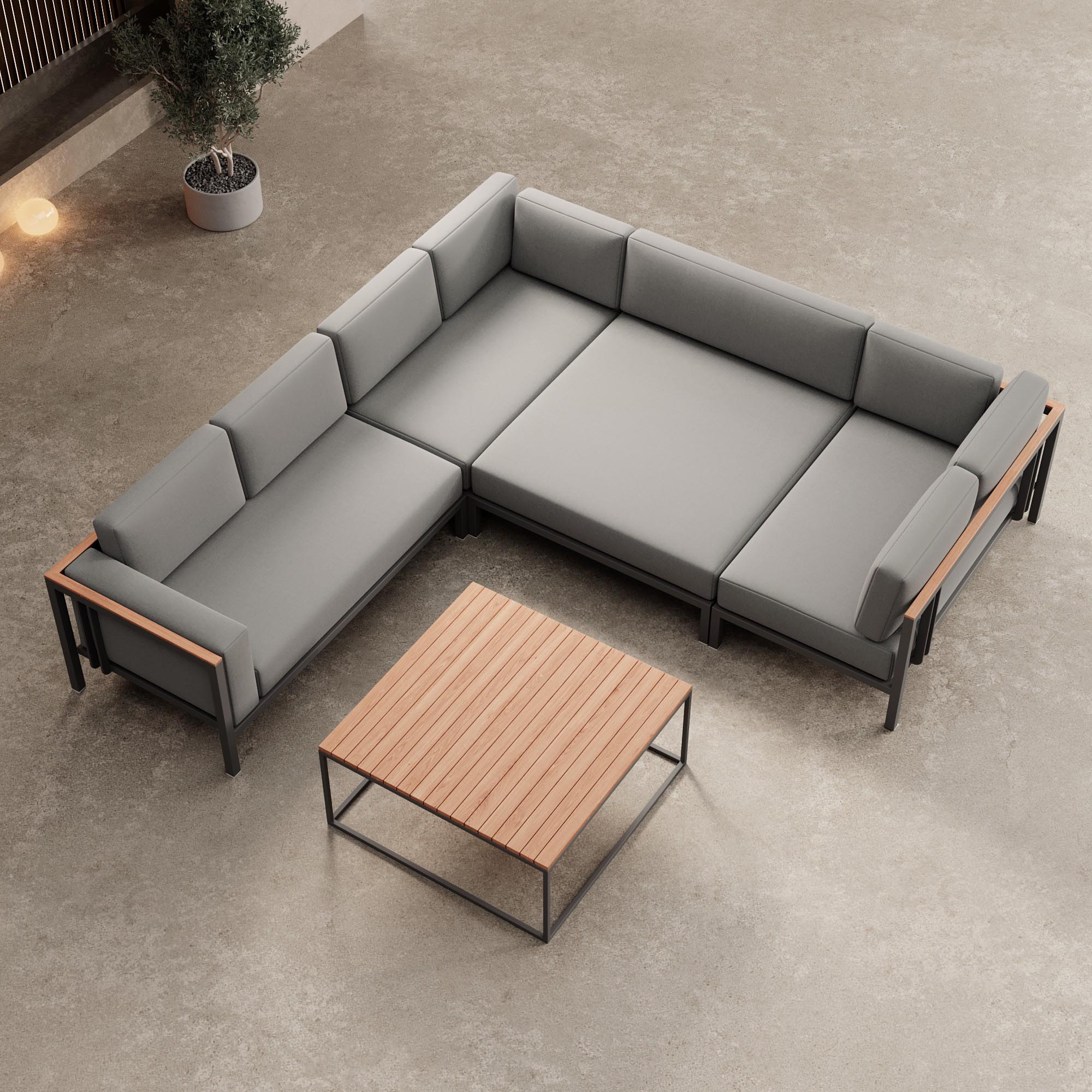 Euphoria – Ecklounge & Tisch aus Aluminium | Aevora™ Kollektion