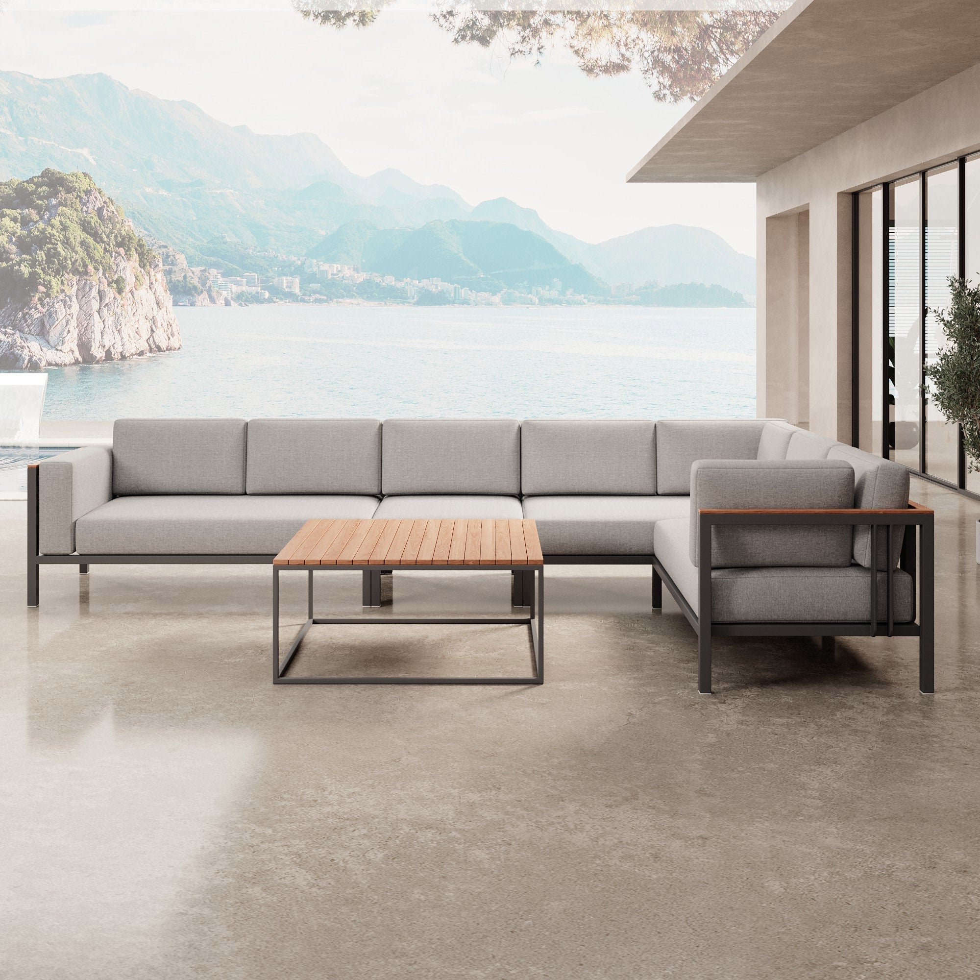 Euphoria – L-Maxilounge & Tisch aus Aluminium | Aevora™ Kollektion