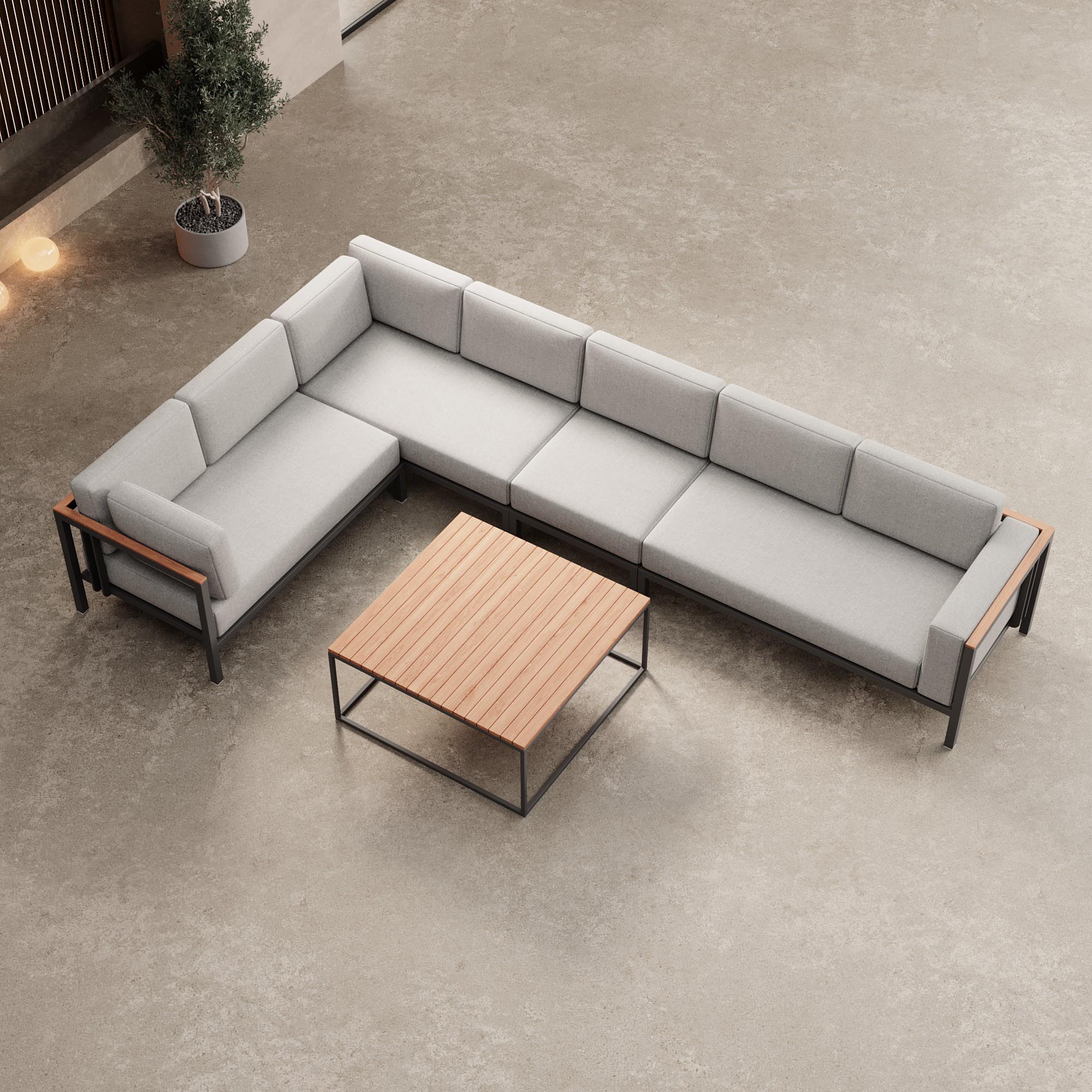 Euphoria – L-Maxilounge & Tisch aus Aluminium | Aevora™ Kollektion