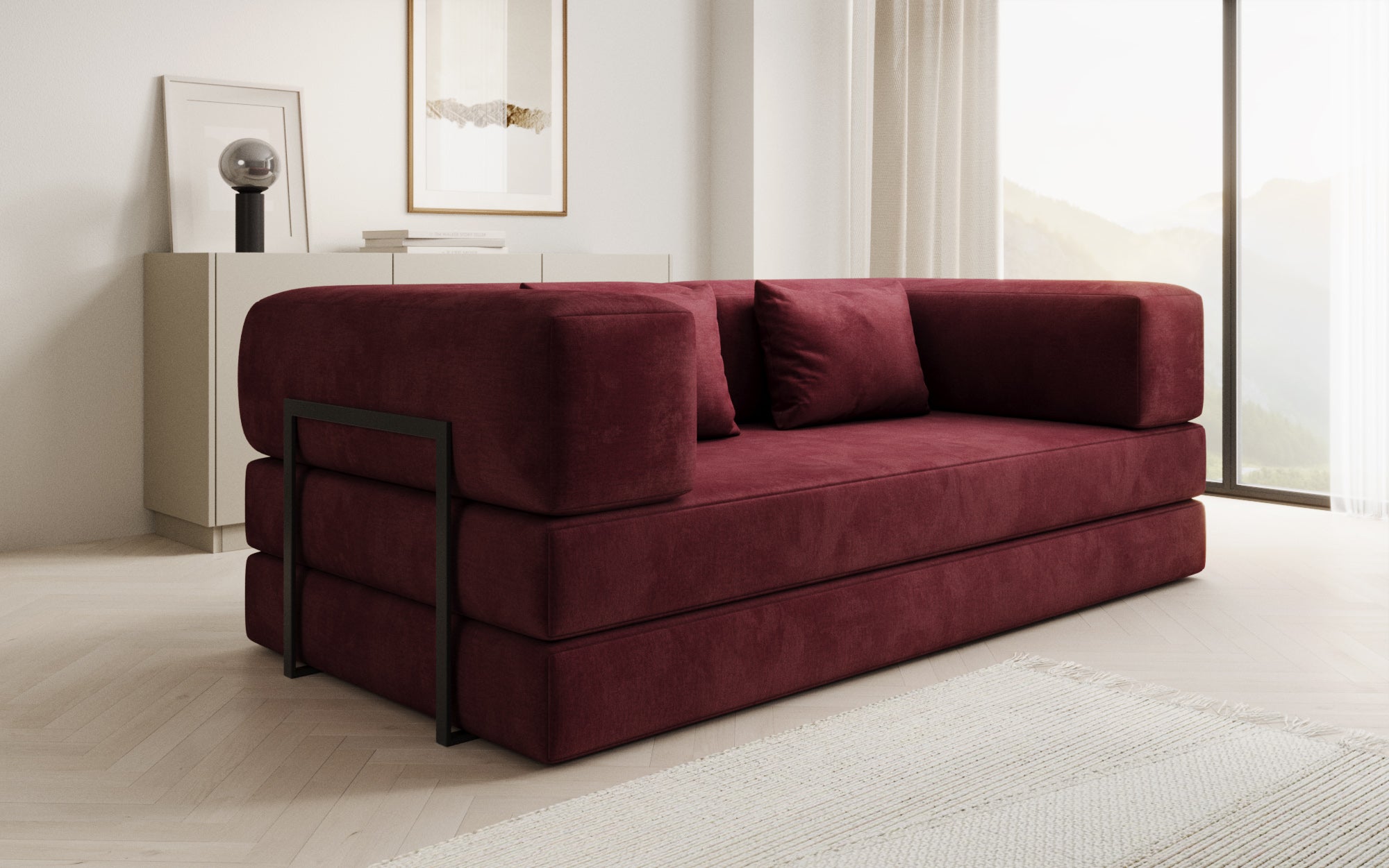 Extra cover for Lazy sofa in velvet