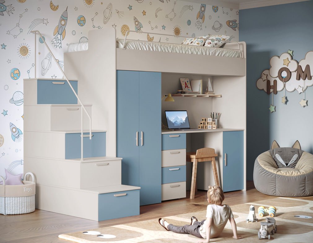 Children's loft bed Dream matte surface