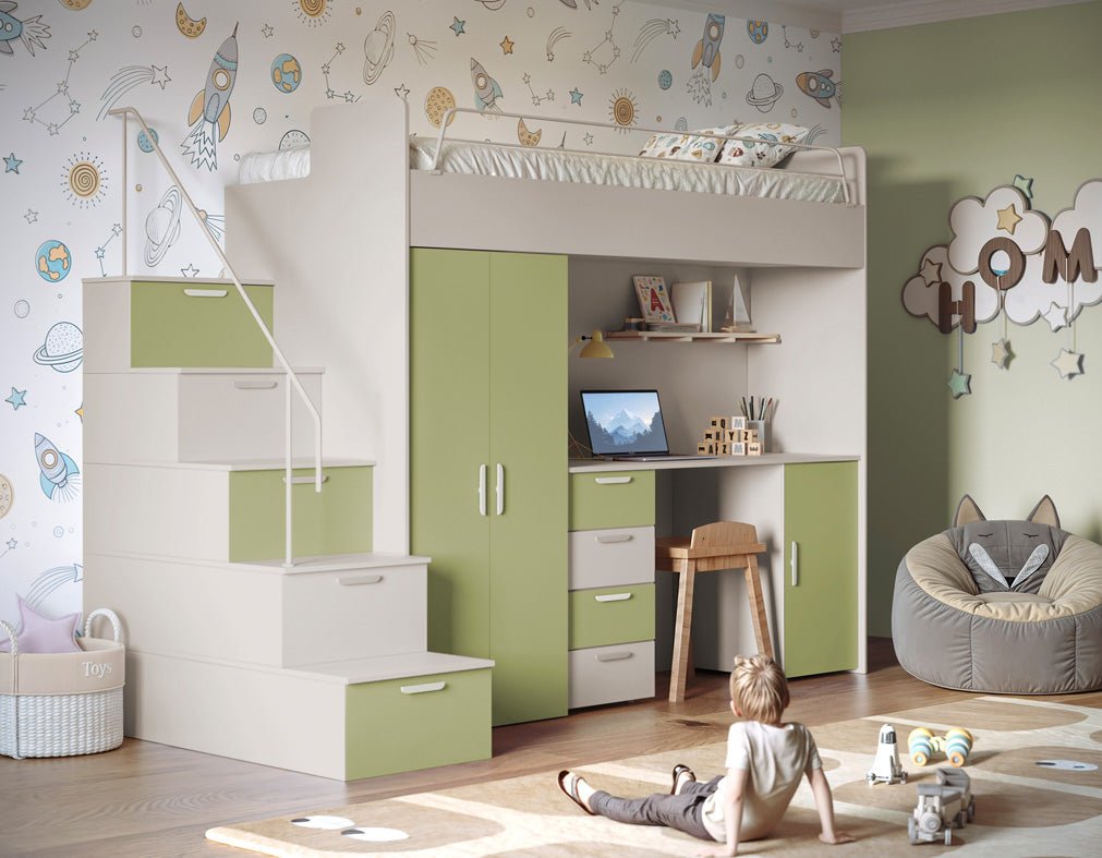 Children's loft bed Dream matte surface
