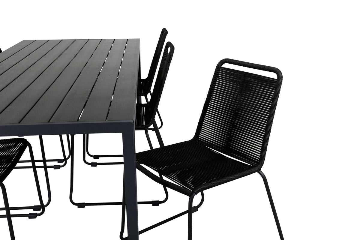 Garden Dining Set Mountain – 7-piece Garden Furniture Set in Black