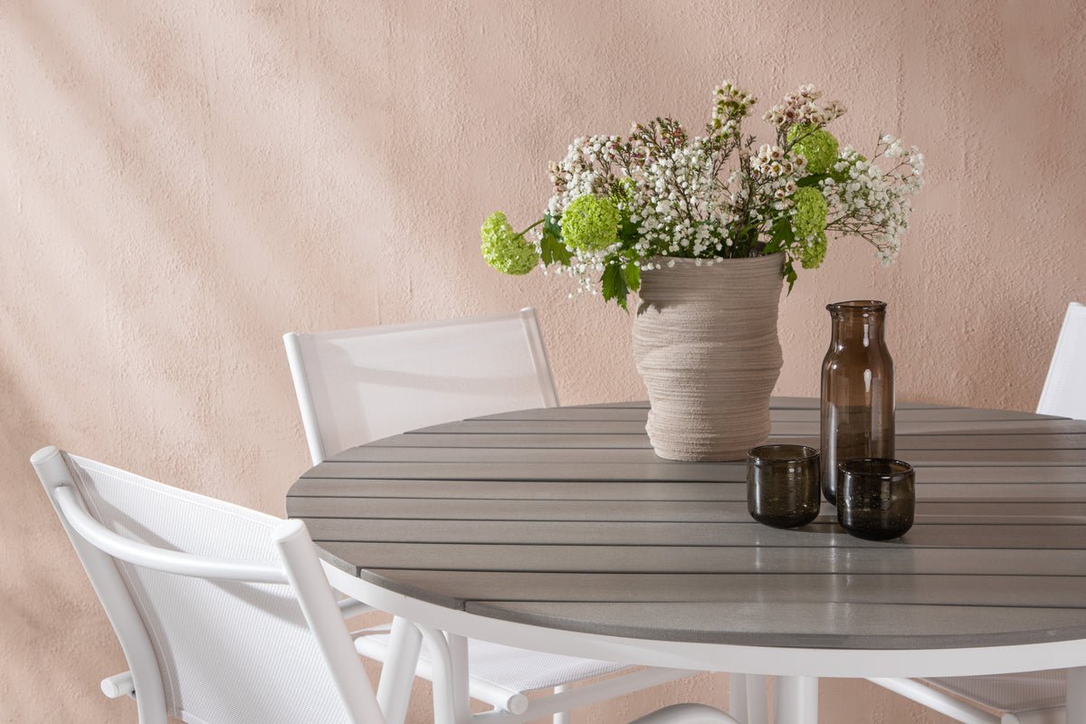 Garden Dining Set Celine – 5-piece Garden Furniture Set in White