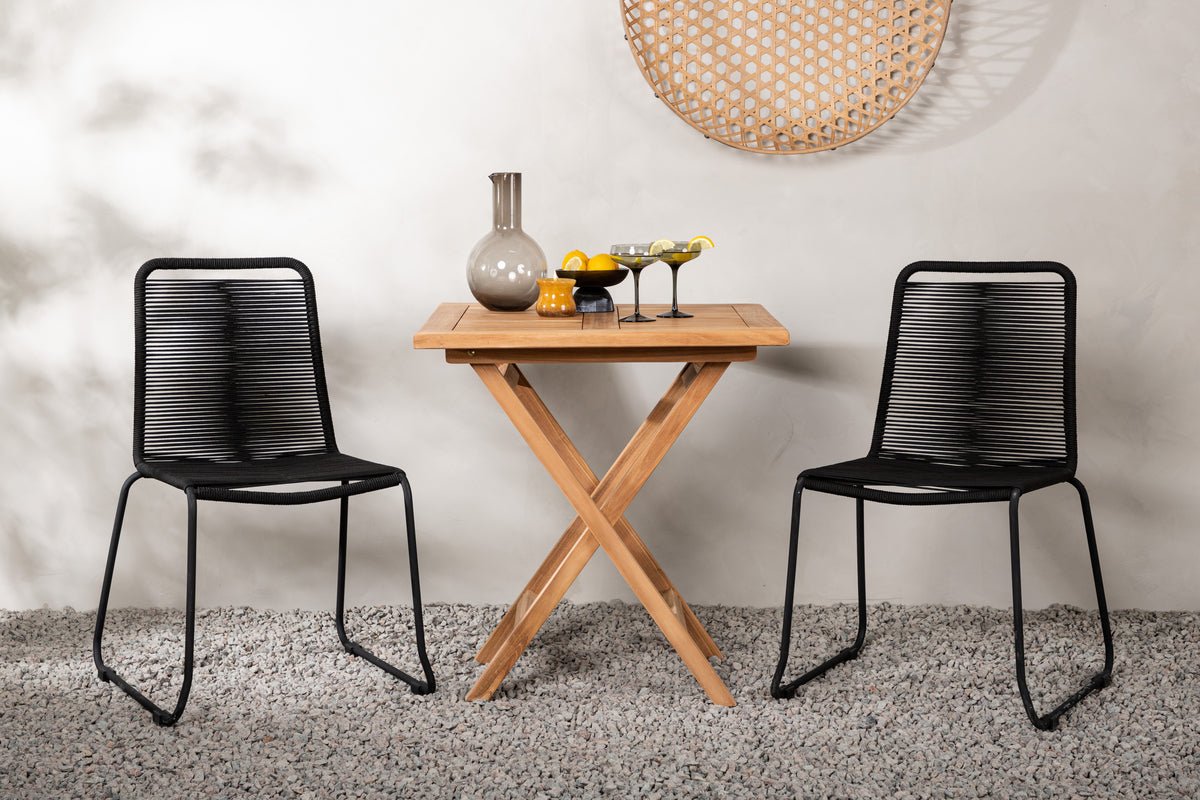 Garden Cafe Set Habanero – 3-piece Garden Furniture Set in Brown/Black